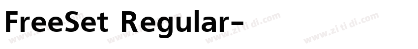 FreeSet Regular字体转换